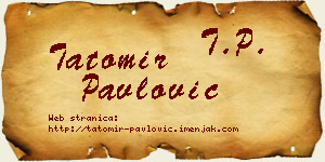 Tatomir Pavlović vizit kartica